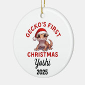 Crested Gecko First Christmas 2025 Keramik Ornament (Links)