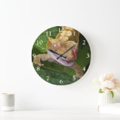 Crested Gecko Große Wanduhr (Zuhause)
