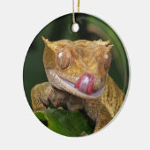 Crested Gecko Lizard Keramik Ornament (Links)