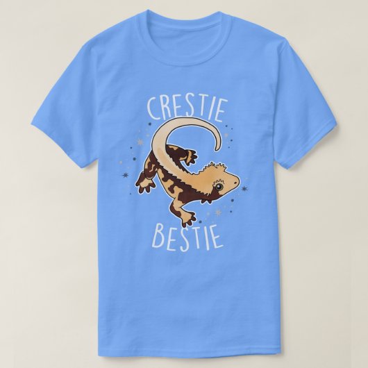 Crested Gecko Lizard Reptile Crestie Bestie T-Shirt (Design vorne)