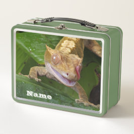 Crested Gecko Metall Brotdose