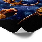 Crested Gecko Moon Retro Reptile Mom Dad Breeder L Poster (Ecke)