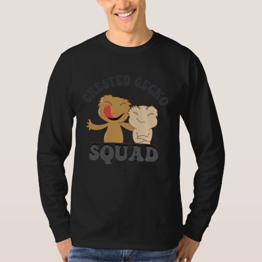 Crested Gecko Squad Wildlife Nature Lizard T-Shirt (Vorderseite)
