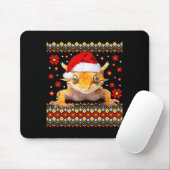 Crested Gecko Ugly Christmas Sweater Mousepad (Mit Mouse)