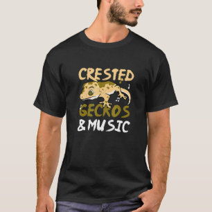 Crested Geckos und Musiknoten Musician Clef Lizar T-Shirt
