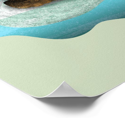 Crested Grebe Poster (Ecke)