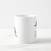 Crested Kingfisher Black & White Kaffeetasse (Mittel)
