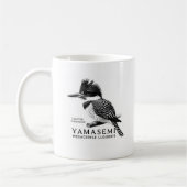 Crested Kingfisher Black & White Kaffeetasse (Links)