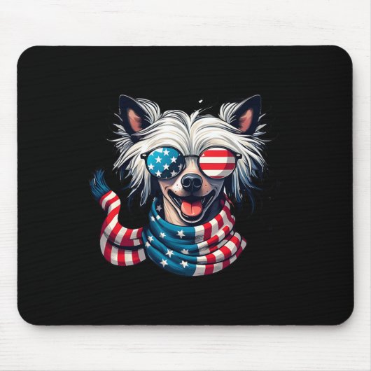 Crested Lover US Flag 4. Juli Patriotic Mousepad (Vorne)
