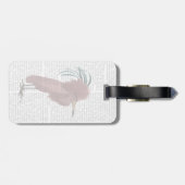 Crested Marsala Bird Gepäckanhänger (Rückseite horizontal)