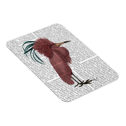 Crested Marsala Bird Magnet (Rechte Seite)