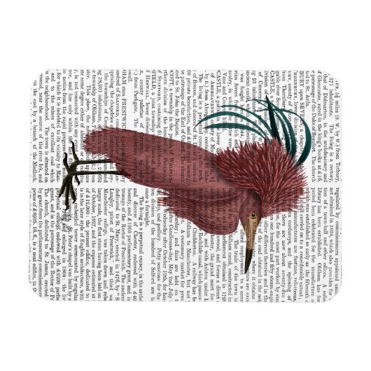 Crested Marsala Bird Magnet (Horizontal)
