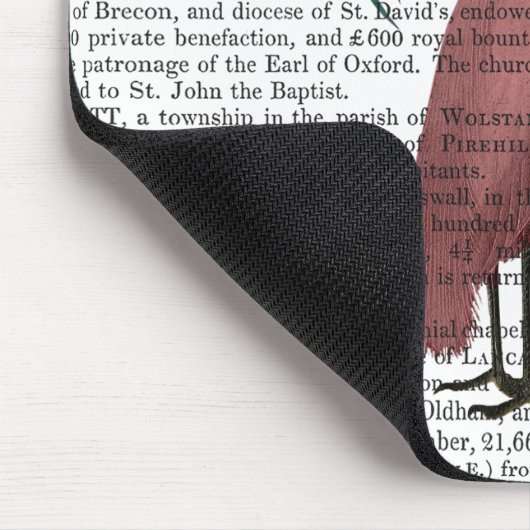 Crested Marsala Bird Mousepad (Ecke)