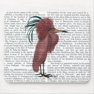 Crested Marsala Bird Mousepad