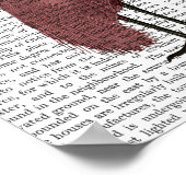 Crested Marsala Bird Poster (Ecke)