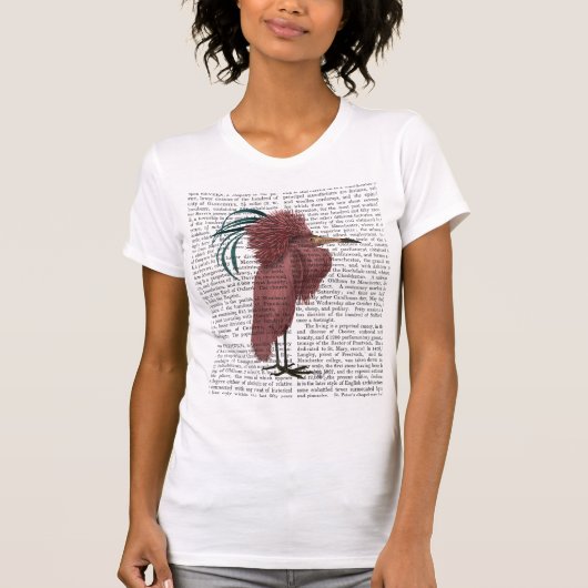 Crested Marsala Bird T-Shirt (Vorderseite)