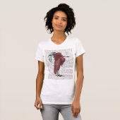 Crested Marsala Bird T-Shirt (Vorne ganz)
