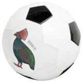 Crested partridge bird cartoon illustration fußball (Dreiviertel)
