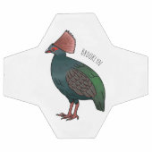 Crested partridge bird cartoon illustration fußball (Flach)
