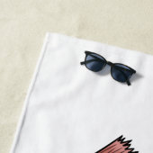 Crested partridge bird cartoon illustration strandtuch (Beispiel)