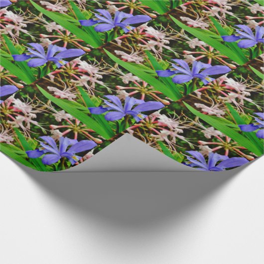 Crested Zwarf Iris Geschenkpapier (Ecke)
