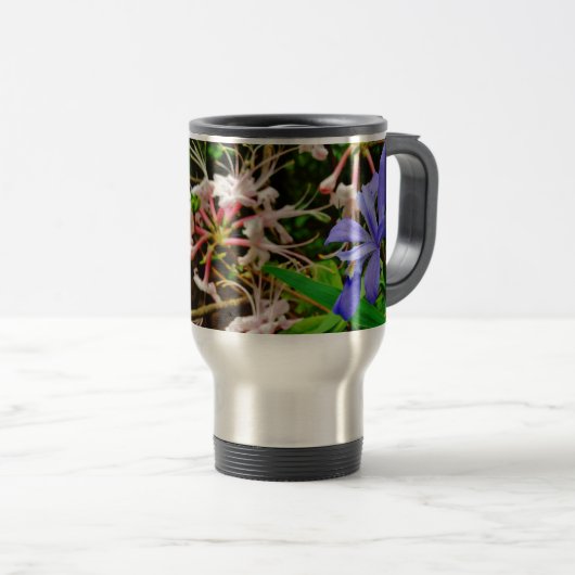 Crested Zwarf Iris Reisebecher (VorderseiteRechts)