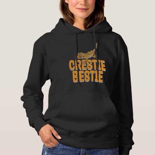 Crestie Bestie Gecko Reptiles Reptile Owner Graph Hoodie (Vorderseite)