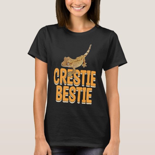 Crestie Bestie Gecko Reptiles Reptile Owner Graph T-Shirt (Vorderseite)