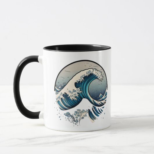 "Cresting Wave" Tasse (Links)