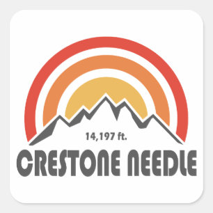 Crestone-Nadel Quadratischer Aufkleber