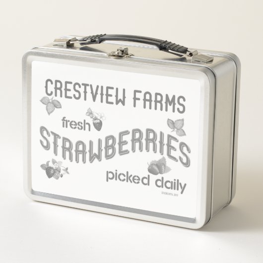 CRESTVIEW FARMS FRESH STRAWBERRIES METALL BROTDOSE (Vorderseite)