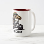 Cretaceous Cruisin' Dinosaurier Zweifarbige Tasse (VorderseiteRechts)