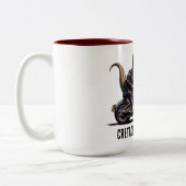 Cretaceous Cruisin' Dinosaurier Zweifarbige Tasse (Links)