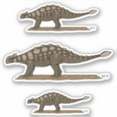Cretaceus Dinosaurier Ankylosaurus Aufkleber (Vorderseite)