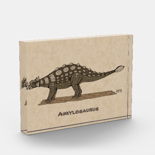 Cretaceus Dinosaurier Ankylosaurus Fotoblock (Links)