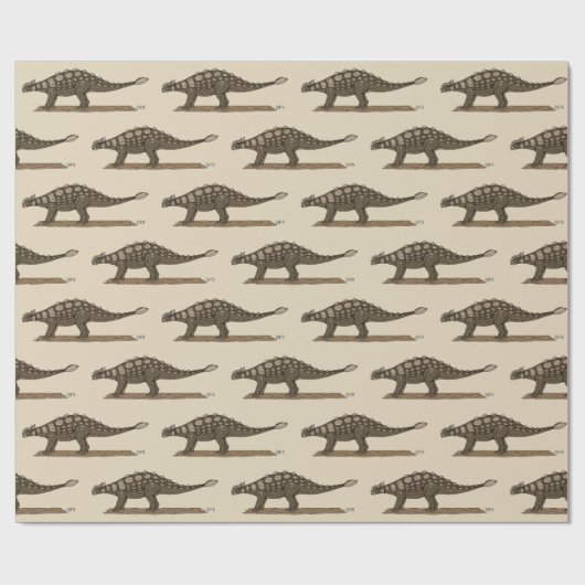 Cretaceus Dinosaurier Ankylosaurus Geschenkpapier (Flach)