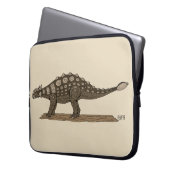 Cretaceus Dinosaurier Ankylosaurus Laptopschutzhülle (Vorderseite Links)