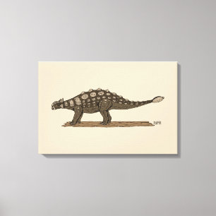 Cretaceus Dinosaurier Ankylosaurus Leinwanddruck