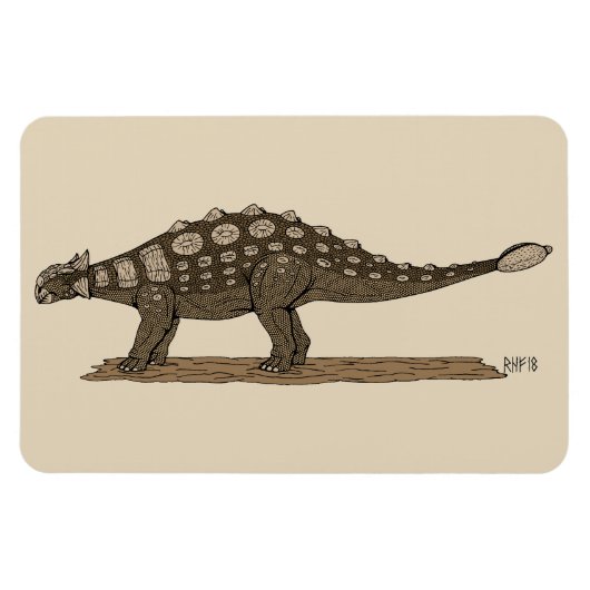 Cretaceus Dinosaurier Ankylosaurus Magnet (Horizontal)