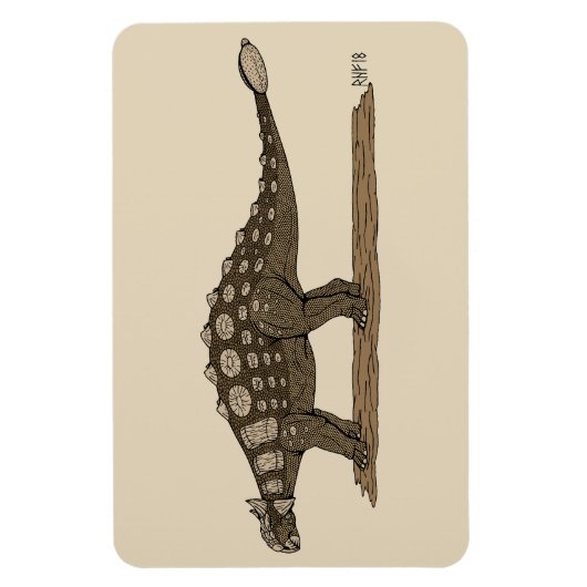 Cretaceus Dinosaurier Ankylosaurus Magnet (Vertikal)