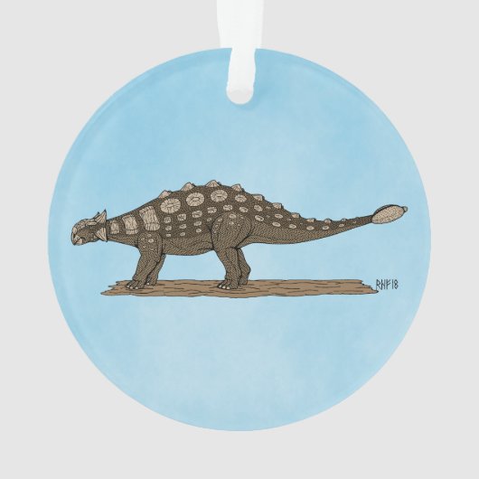 Cretaceus Dinosaurier Ankylosaurus Ornament (Rückseite)