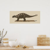 Cretaceus Dinosaurier Ankylosaurus Poster (Küche)