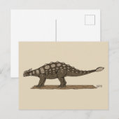 Cretaceus Dinosaurier Ankylosaurus Postkarte (Vorne/Hinten)