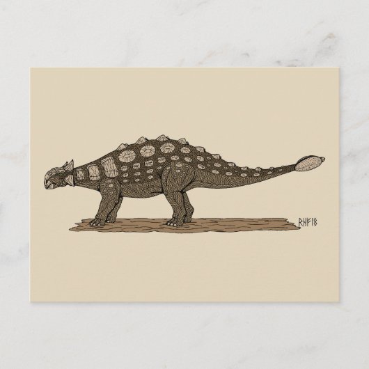 Cretaceus Dinosaurier Ankylosaurus Postkarte (Vorderseite)