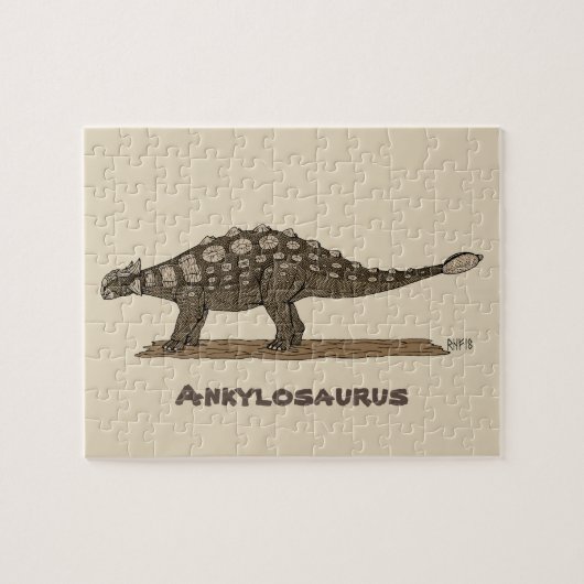 Cretaceus Dinosaurier Ankylosaurus Puzzle (Horizontal)