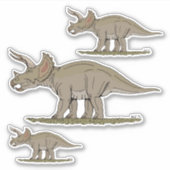 Cretaceus Dinosaurier Triceratops Aufkleber (Vorderseite)