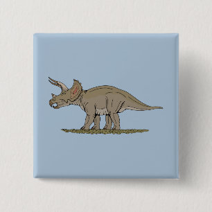 Cretaceus Dinosaurier Triceratops Button