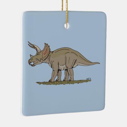Cretaceus Dinosaurier Triceratops Keramikornament (Rechts)