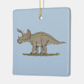 Cretaceus Dinosaurier Triceratops Keramikornament (Links)