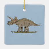 Cretaceus Dinosaurier Triceratops Keramikornament (Rückseite)